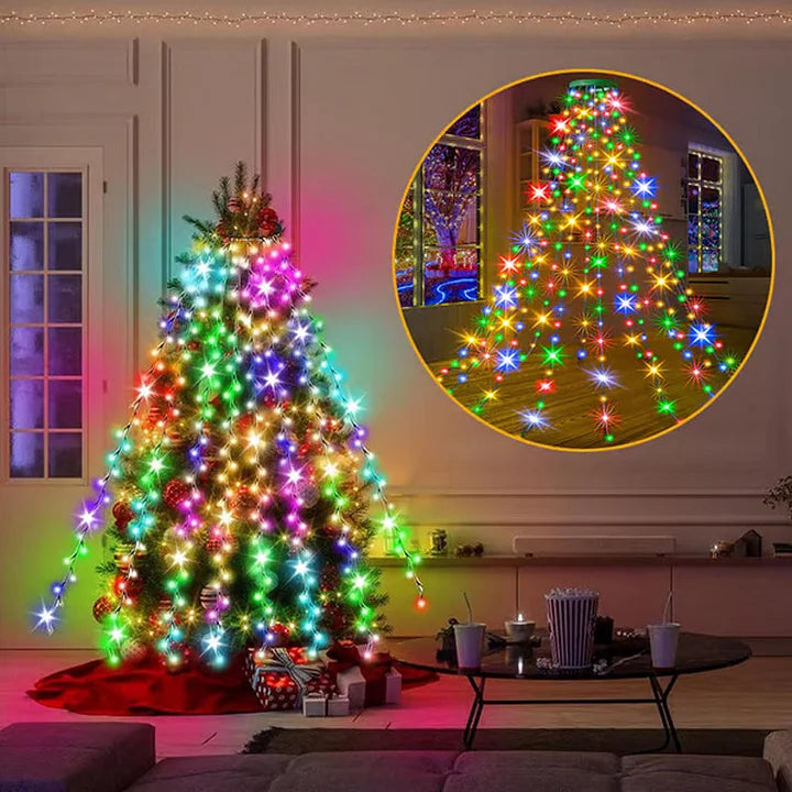 FrostLume™ Waterfall Lights – Effortless Holiday Magic That Makes Your Tree Shine Like Never Before