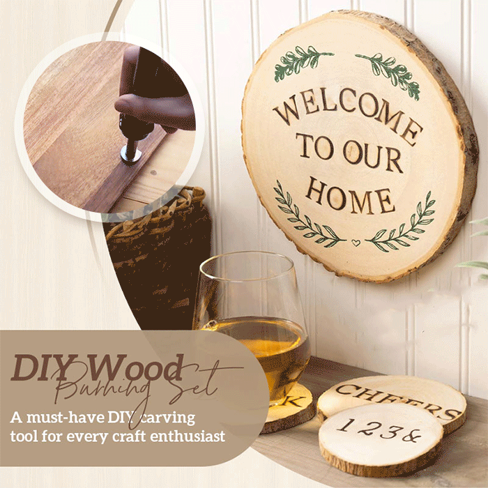 Inscript™ - Stamp Set for Burning on Wood for Personalizing Your DIY Projects