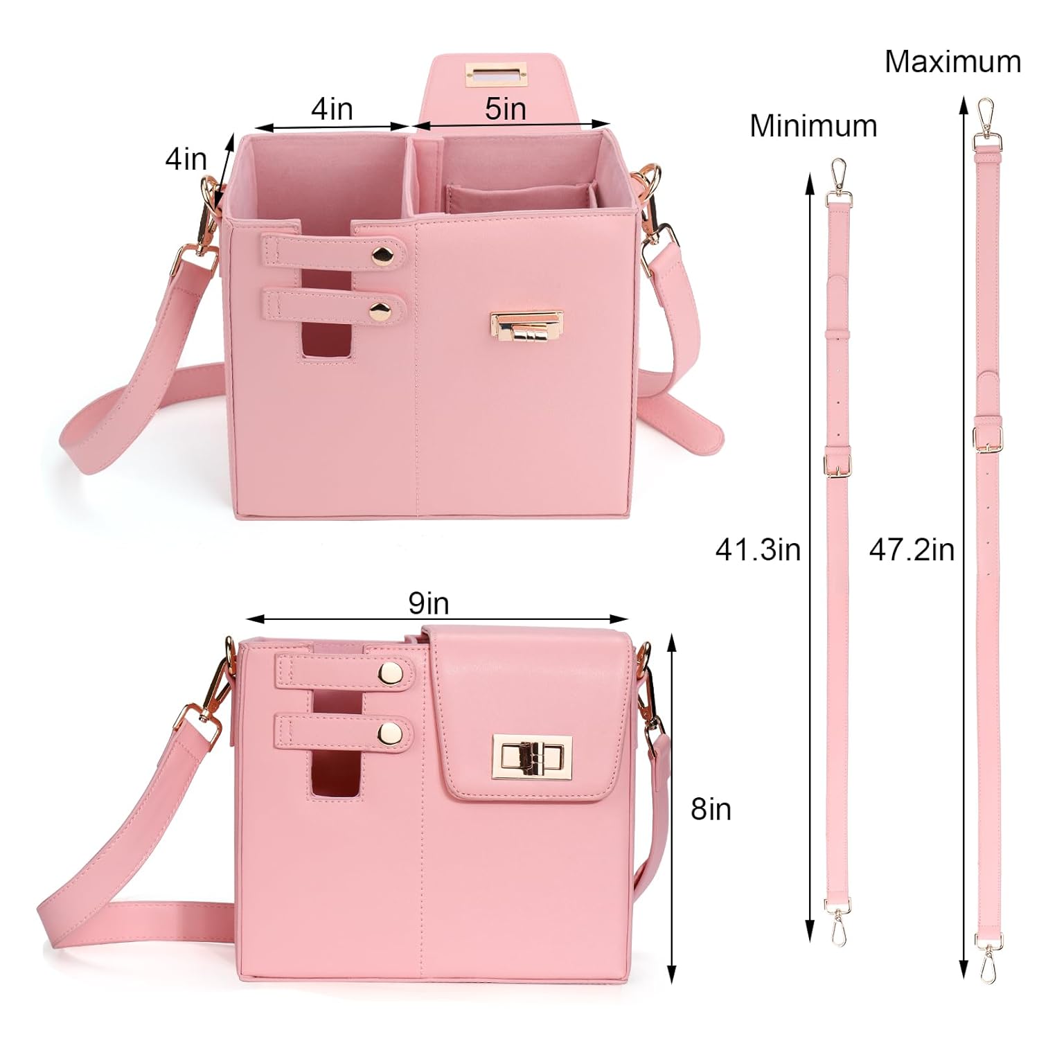 HydraBag™ - Shoulder Bag with Sports Water Bottle Holder for Women
