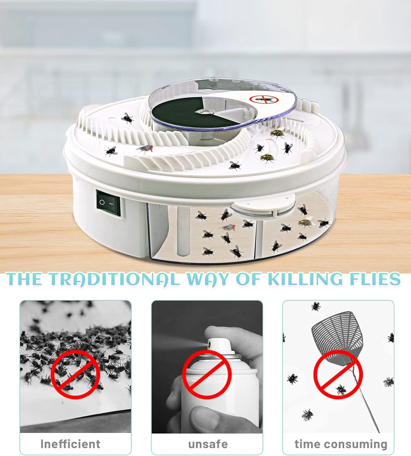 BuzzFree™ – Ensures peaceful environments by eliminating flies quietly