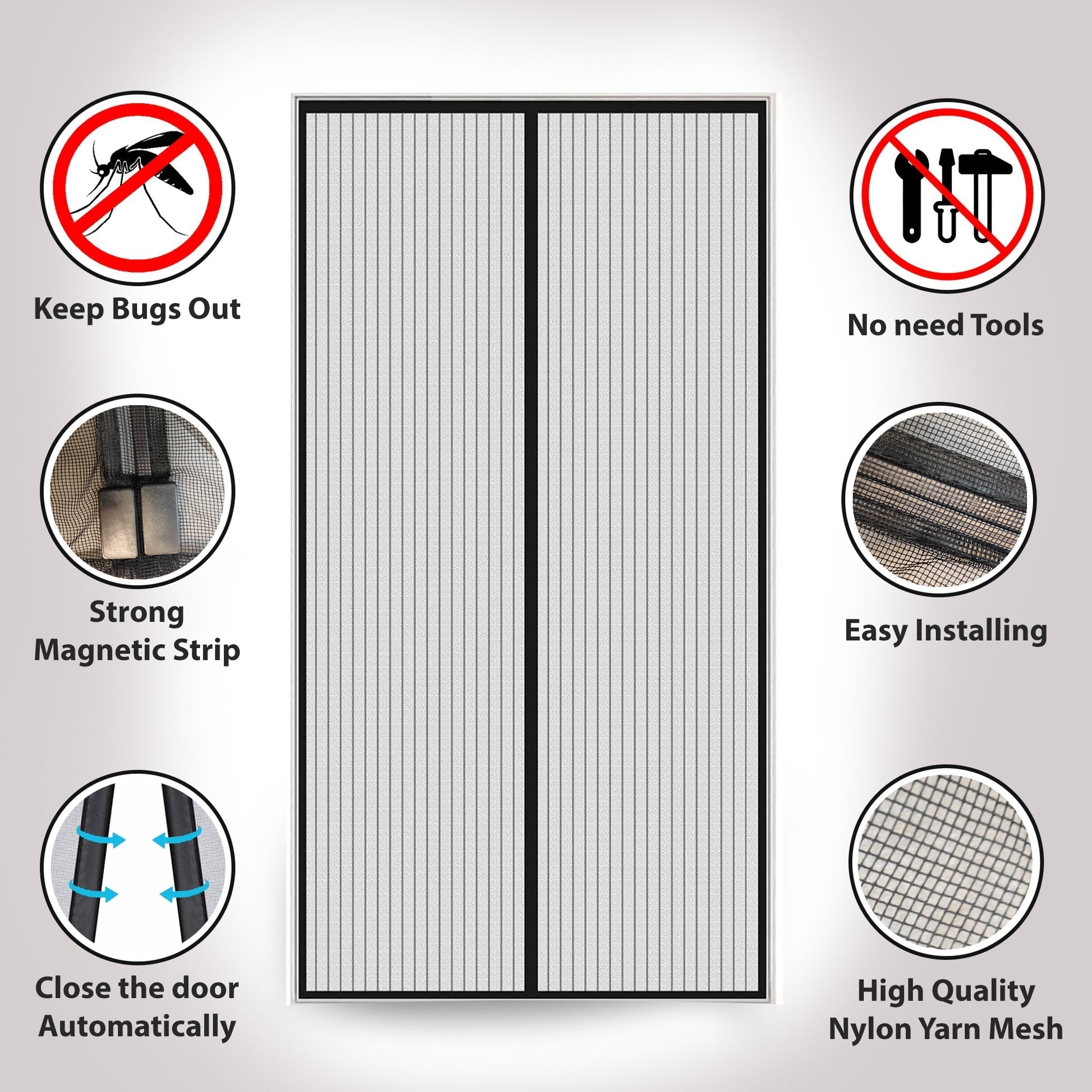 MeshGuard™ - Magnetic mesh sliding door