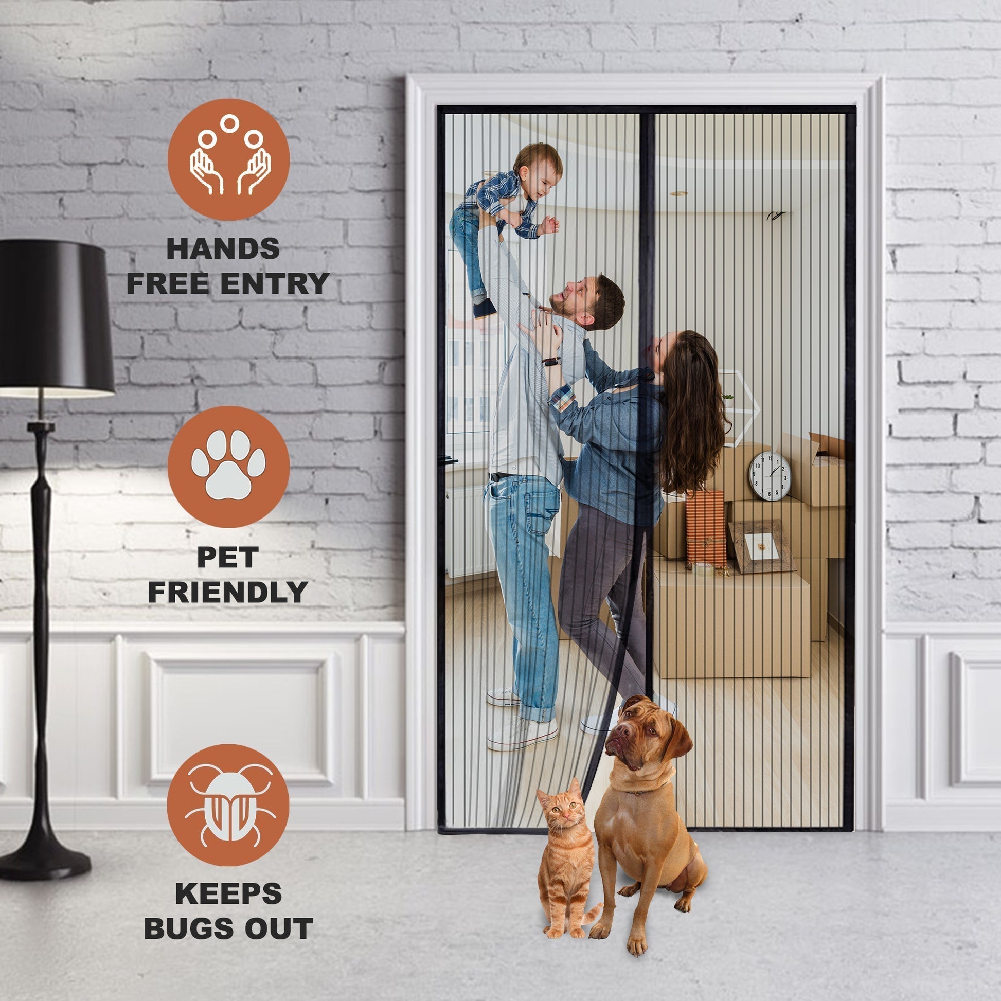 MeshGuard™ - Magnetic mesh sliding door