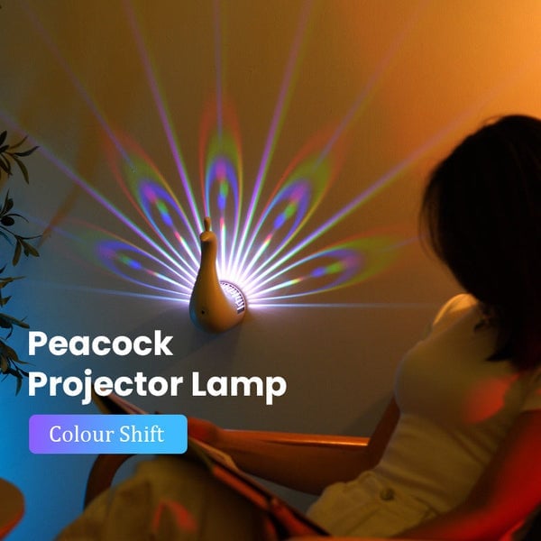GlowPea™ - Peacock LED Projection Light
