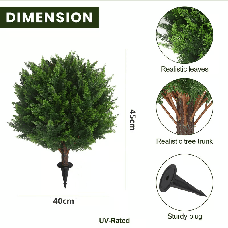 EverVerde™ Artificial Cedar Topiary Tree – Effortless lush greenery that stays vibrant all year round