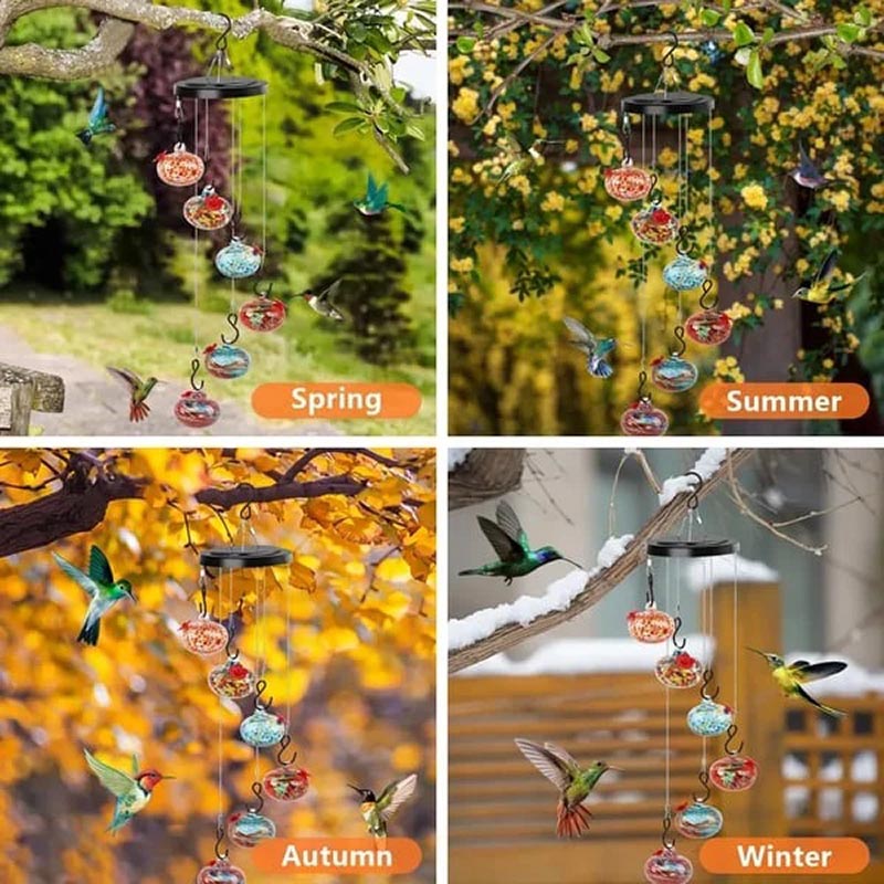 ChimeFeeder™ - Charming Wind Chime Hummingbird Feeder
