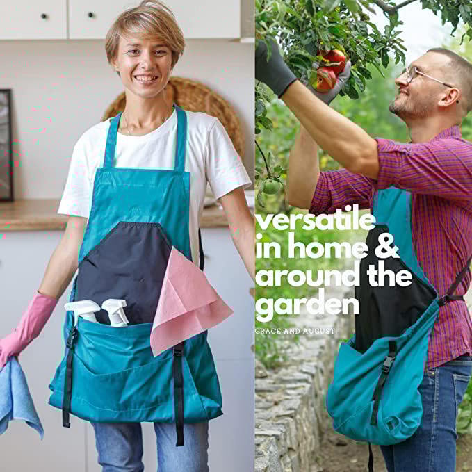 Kangaroom™ - Crossback Garden Apron with Deep Kangaroo Side Pockets