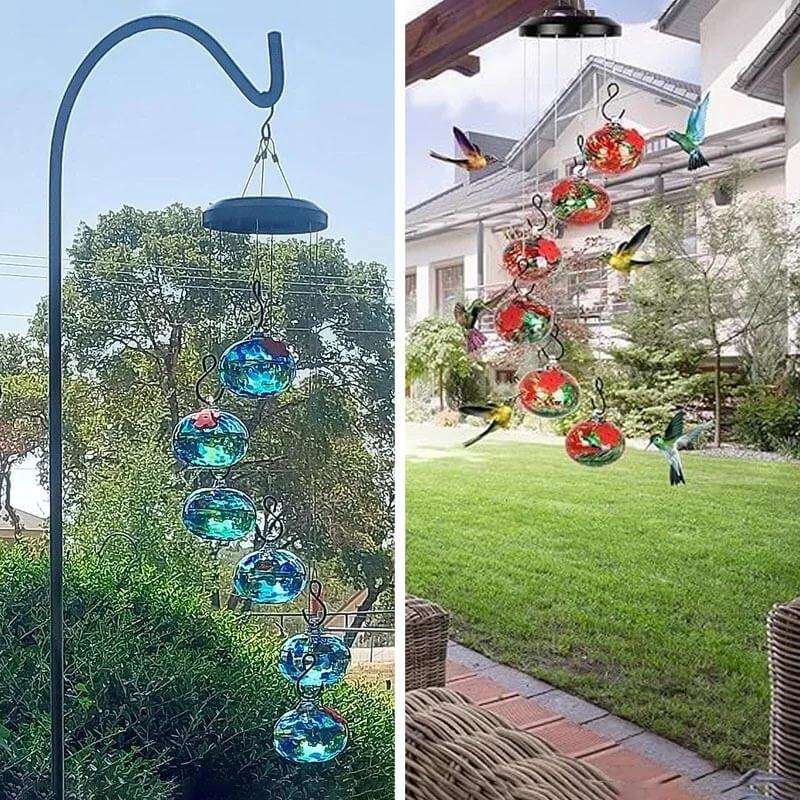 ChimeFeeder™ - Charming Wind Chime Hummingbird Feeder