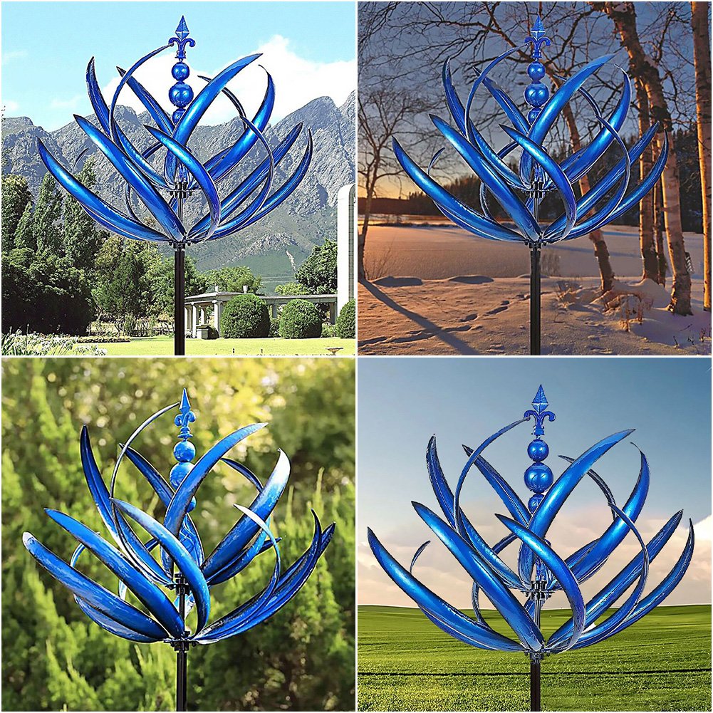 SerenitySpin™ - Experience the Beauty of the Lotus Wind Chime in Your Garden!