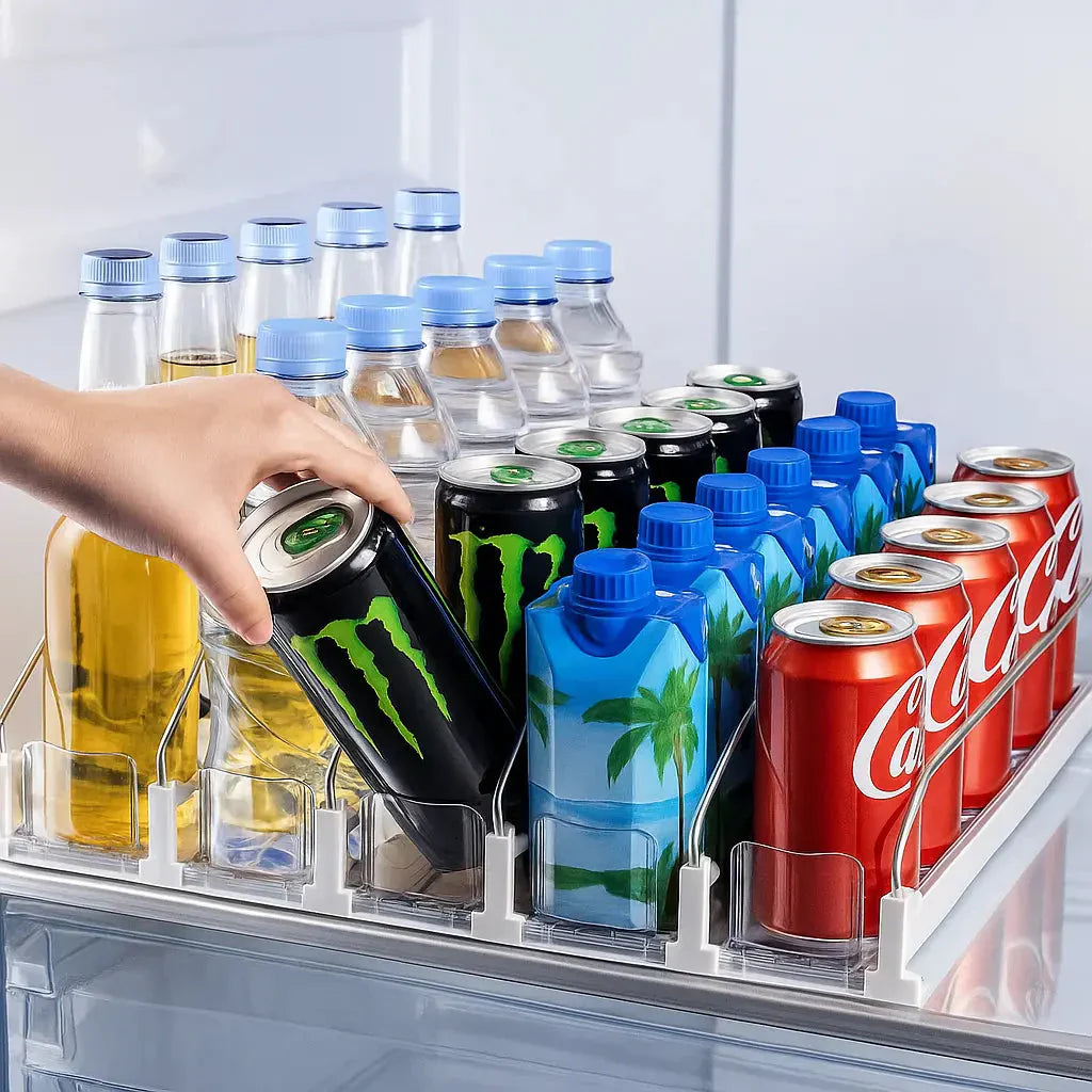 FlowBreeze™ Beverage Organizer – effortless access to any drink, anytime