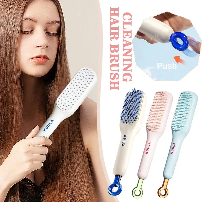 Glide™ - Self-Cleaning Anti-Static Massage Comb