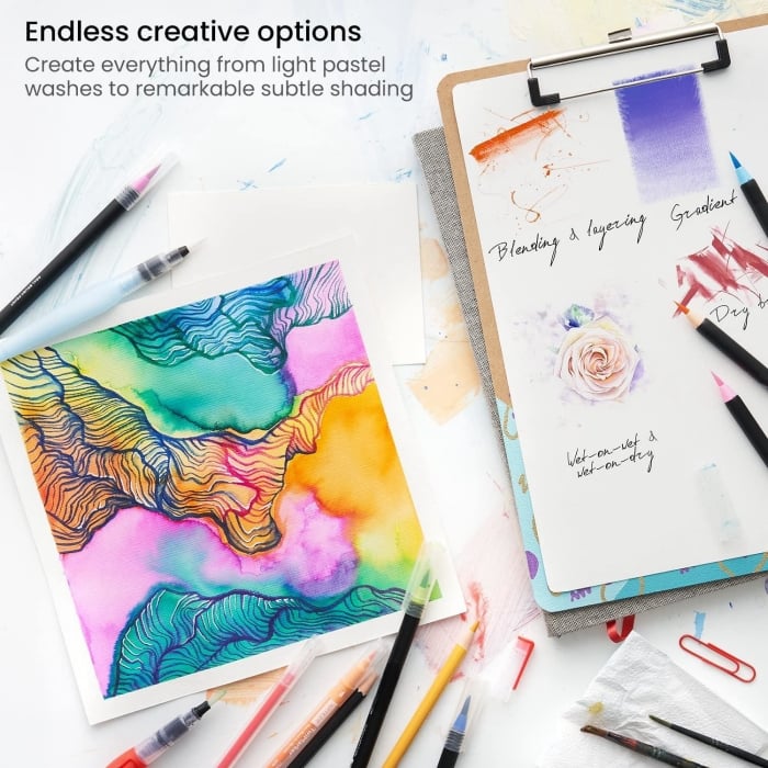Elegant Watercolor Brush Set™ – Unleash Your Masterpieces Anywhere, Clean and Effortless