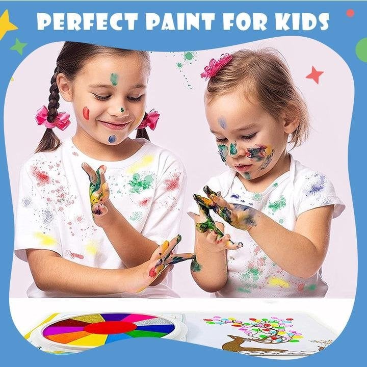 BrilliDazzle™ Finger Painting Set – Keep Little Hands Busy with Washable and Safe Finger Paints