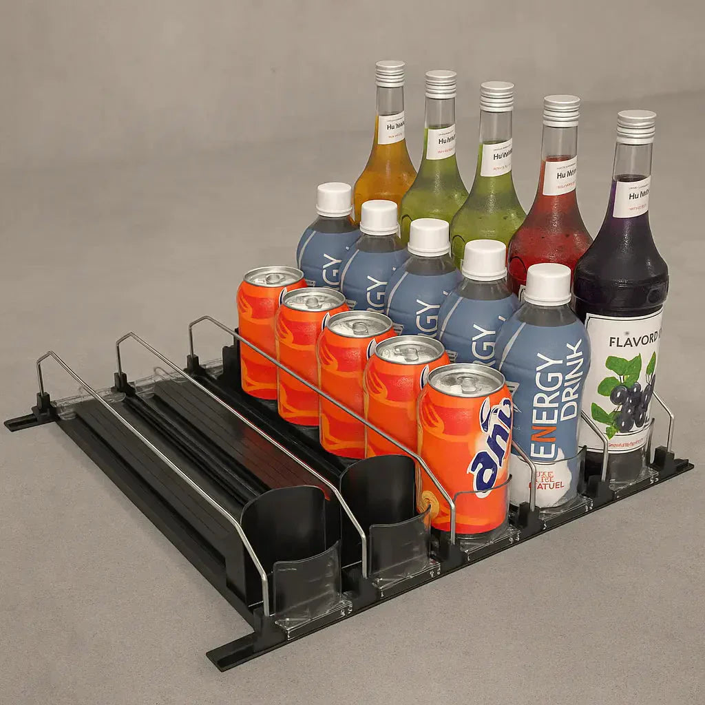 FlowBreeze™ Beverage Organizer – effortless access to any drink, anytime