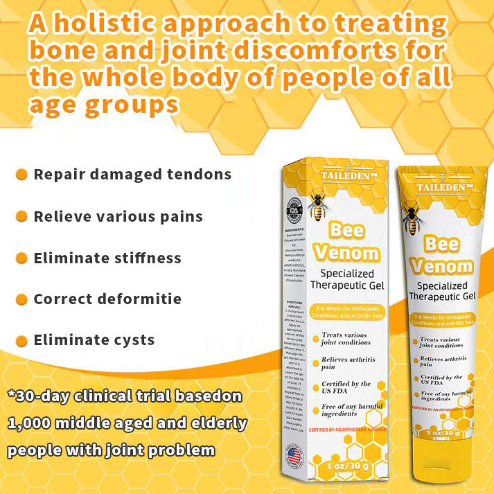 1+1 Free | TAILEDEN™ Bee Venom Joint Therapy Pain Gel – Relieve Pain and Regain Active Joy