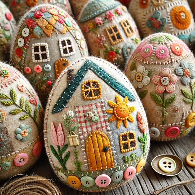 1+1 FREE | EggCraft™ Patchwork Felt Egg House DIY Kit