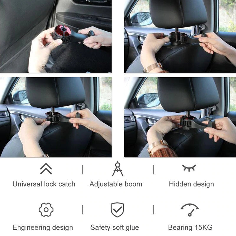 2+2 Free | AutoMate™ Car Seat Pocket Hidden Hook