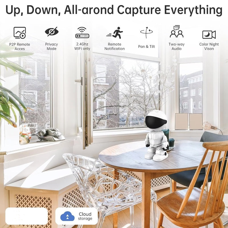 Visionix™ - Wireless Indoor Motion Detection Robot Camera