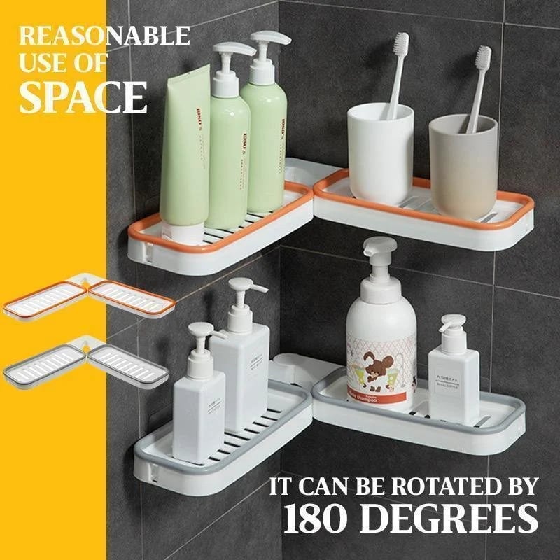 AquaSpin™ Eck Organizer — Transform any corner of your bathroom into effortless, dry, mold-free storage