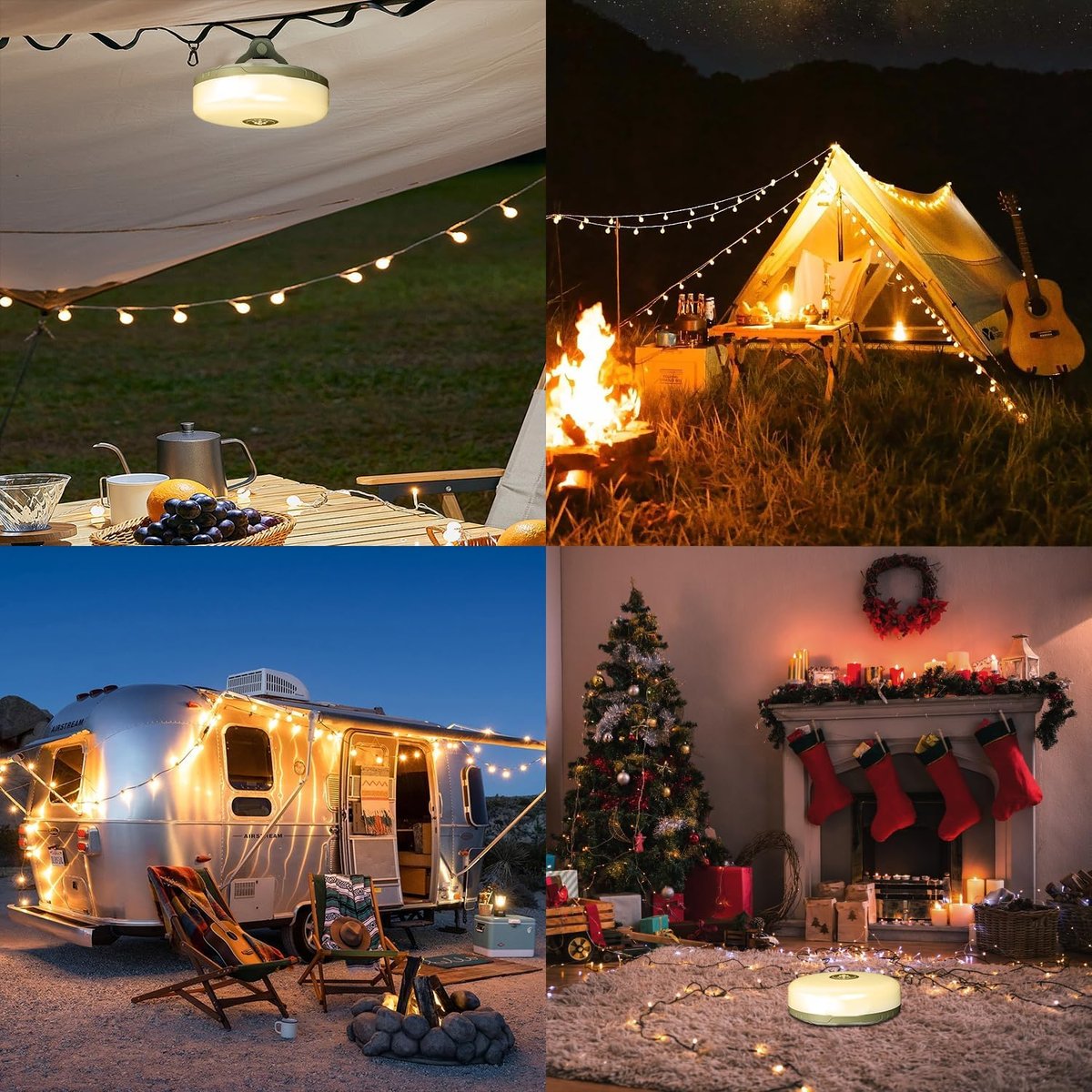 CampLite™ - 4-in-1 Camping Light with RGB Light String & Power Bank