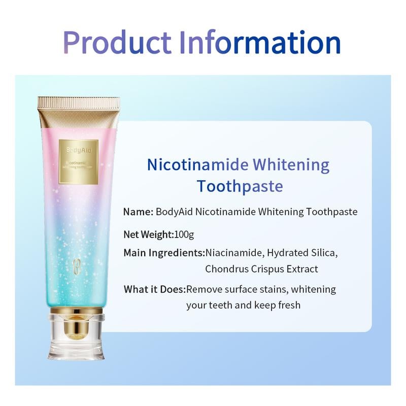 1+1 FREE | BrightSmile™ Niacinamide Toothpaste for Teeth Whitening