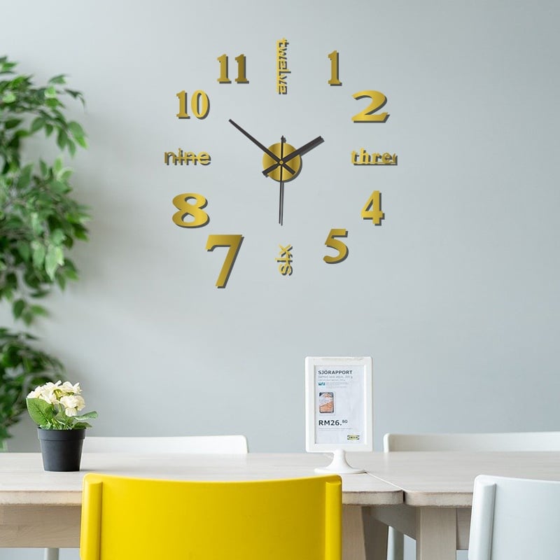 LucentAura™ 3D Wall Clock – Transform Your Room with Silent Elegance and Captivating Depth