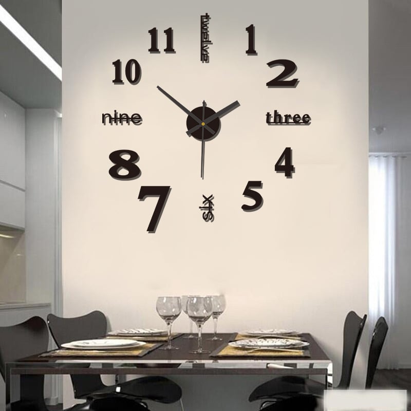 LucentAura™ 3D Wall Clock – Transform Your Room with Silent Elegance and Captivating Depth