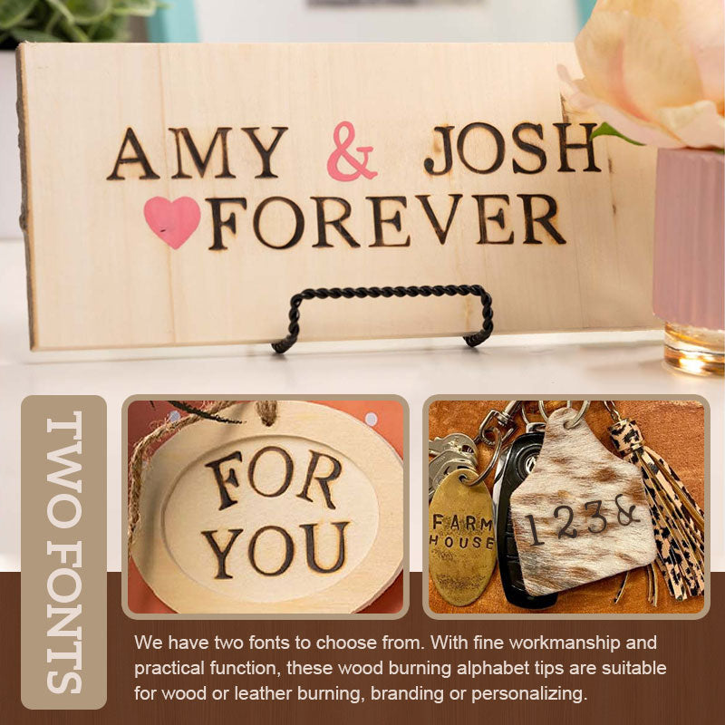 Inscript™ - Stamp Set for Burning on Wood for Personalizing Your DIY Projects
