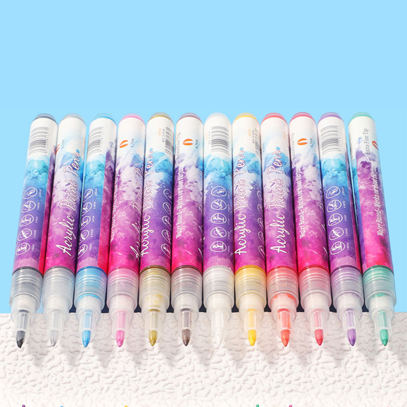 12-color ultra-thin curved nail brush™ - Professional nail painting set