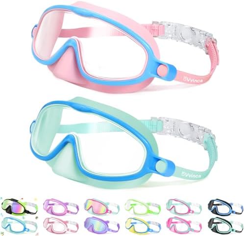1+1 FREE | AquaShield™ HD Large Frame Swimming Goggles for Kids