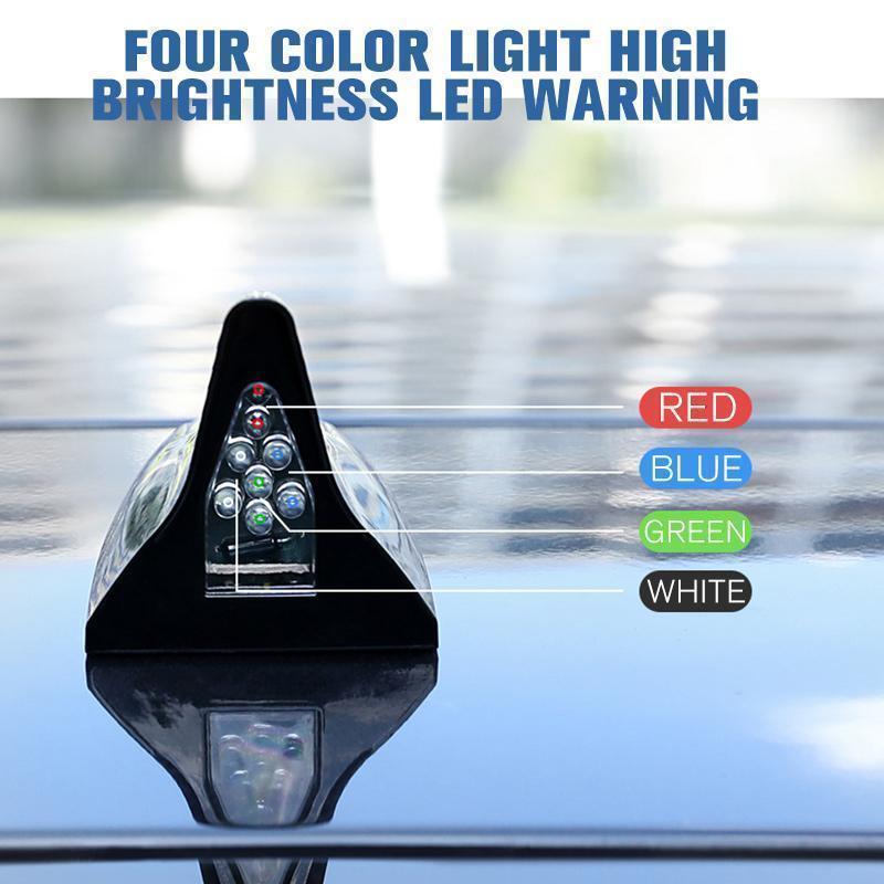 SolarFin™ - Solar Power Car Shark Fin Roof Antenna LED Flash Light