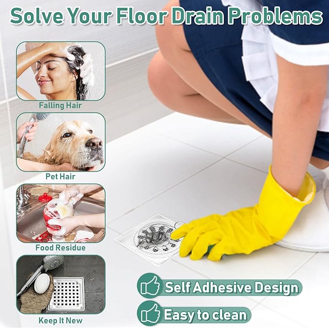 HairTrap™ - Disposable Shower Drain Stickers (30 pieces)