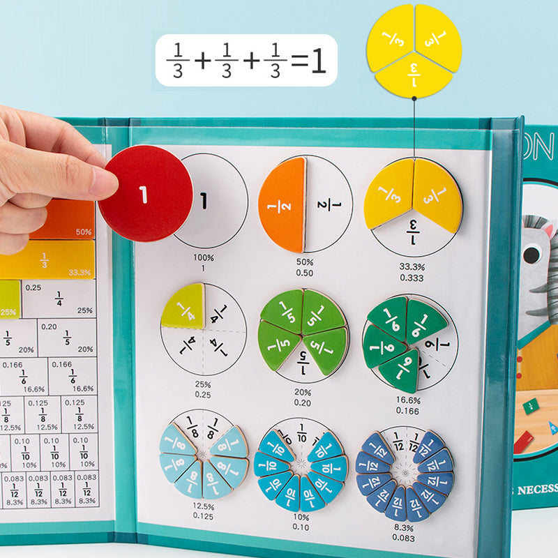 Magnetic Book Fraction Puzzle for Children™ - Learning Fractions through Play