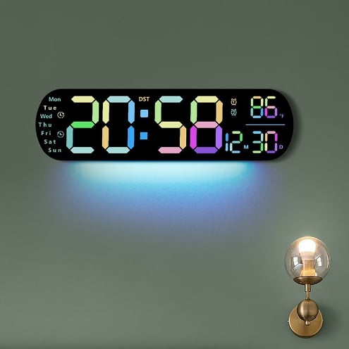 TimeLite™ - Improved Digital Wall Clock with Large Display