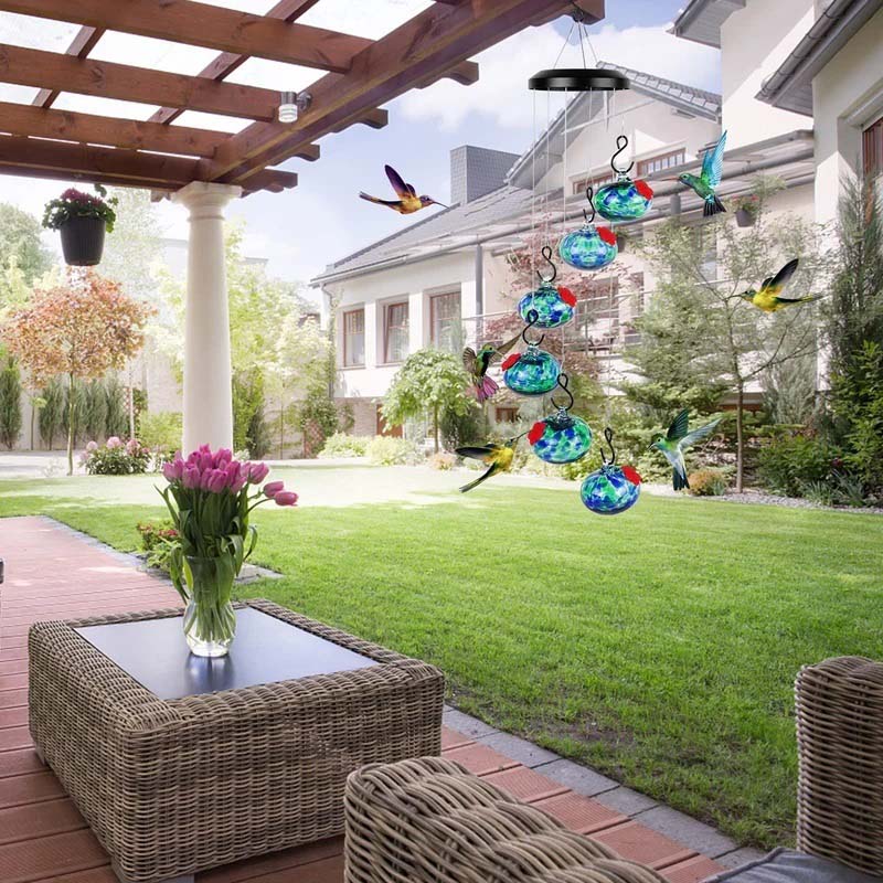 ChimeFeeder™ - Charming Wind Chime Hummingbird Feeder