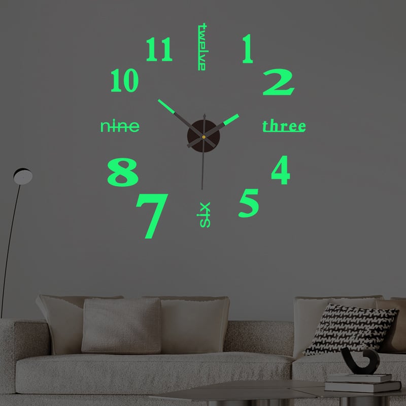 LucentAura™ 3D Wall Clock – Transform Your Room with Silent Elegance and Captivating Depth
