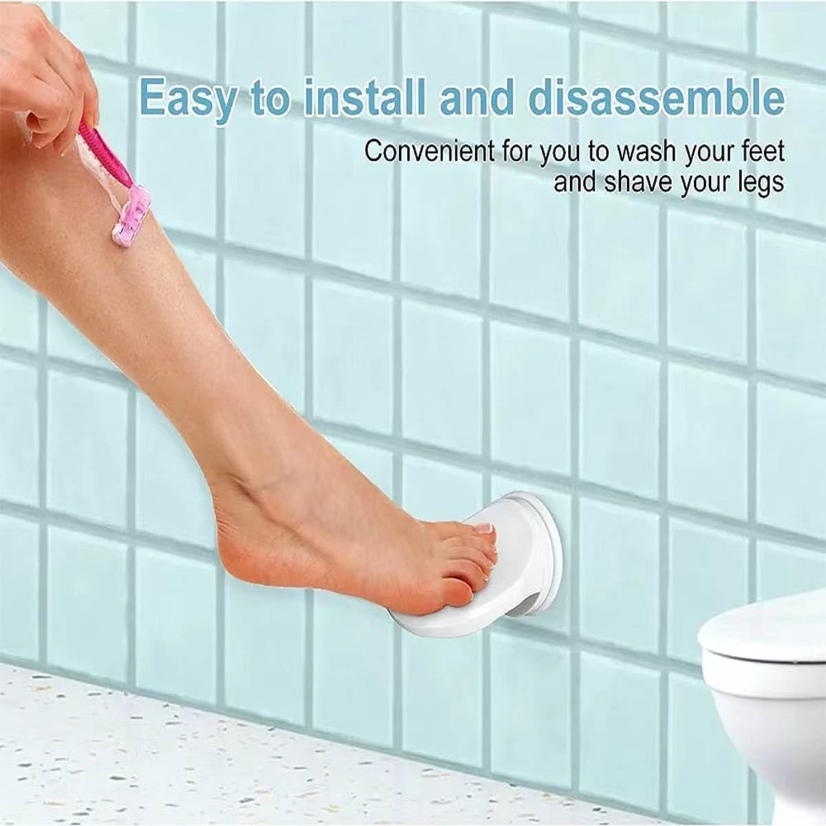 Footrest™ - Wall-mounted foot support for the shower