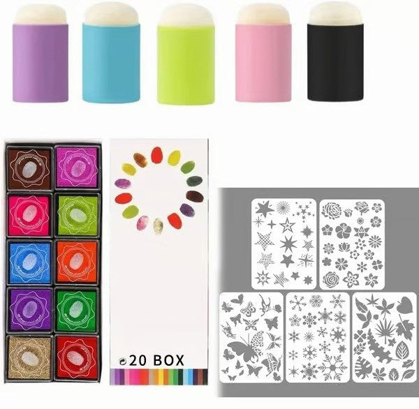 ColorCushion™ Finger Sponge Set — Create masterpieces free of dirt with every stroke