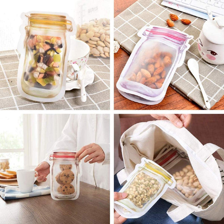 1+1 FREE | SealJars™ (3 Pack) Reusable Mason Jar Ziplock Bags