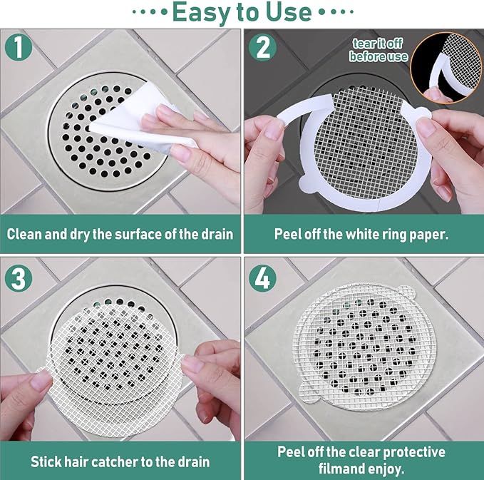 HairTrap™ - Disposable Shower Drain Stickers (30 pieces)