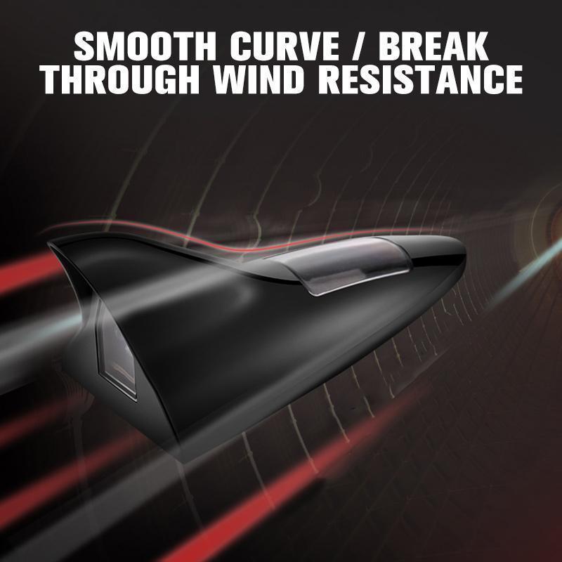 SolarFin™ - Solar Power Car Shark Fin Roof Antenna LED Flash Light