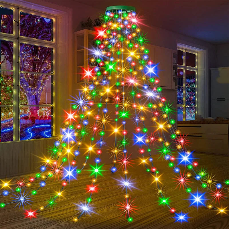 FrostLume™ Waterfall Lights – Effortless Holiday Magic That Makes Your Tree Shine Like Never Before