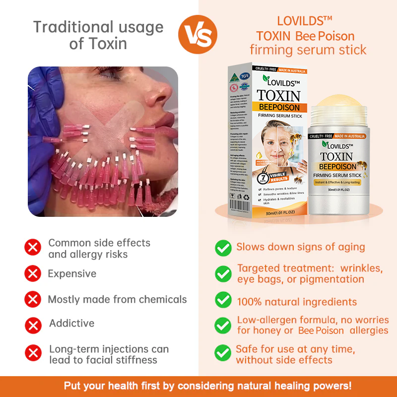 1+1 Free | LOVILDS™ Botulinum Toxin Honey Gift Tightening Serum Stick – Transform Your Skin in Just 7 Days with Firmness and Youthful Radiance