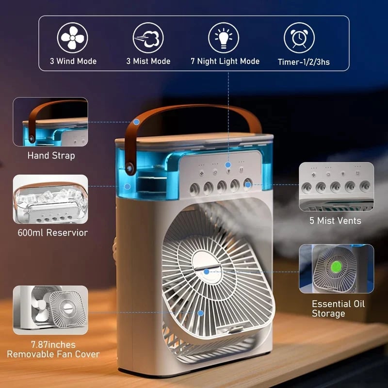 Chillora™ - Portable Air Humidifier Fan Air Conditioner