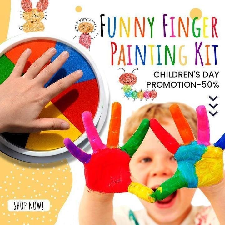 BrilliDazzle™ Finger Painting Set – Keep Little Hands Busy with Washable and Safe Finger Paints