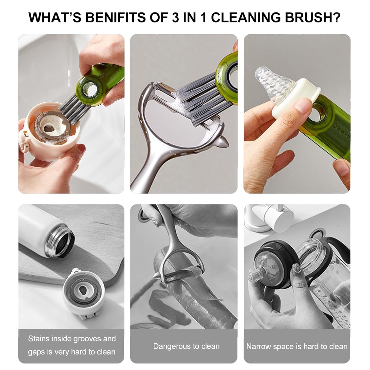 1+1 FREE | ReachClean™ 3-in-1 Multifunctional Cleaning Brush