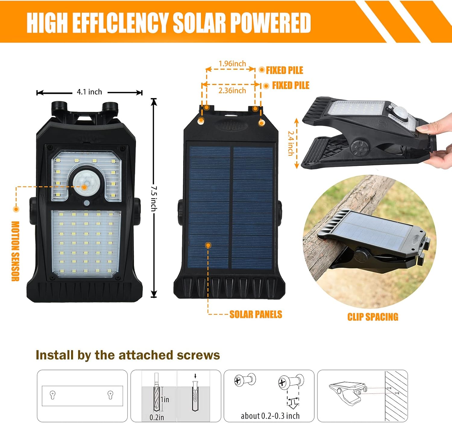 SolarGrip™ - Solar-Powered And Waterproof Clip Light