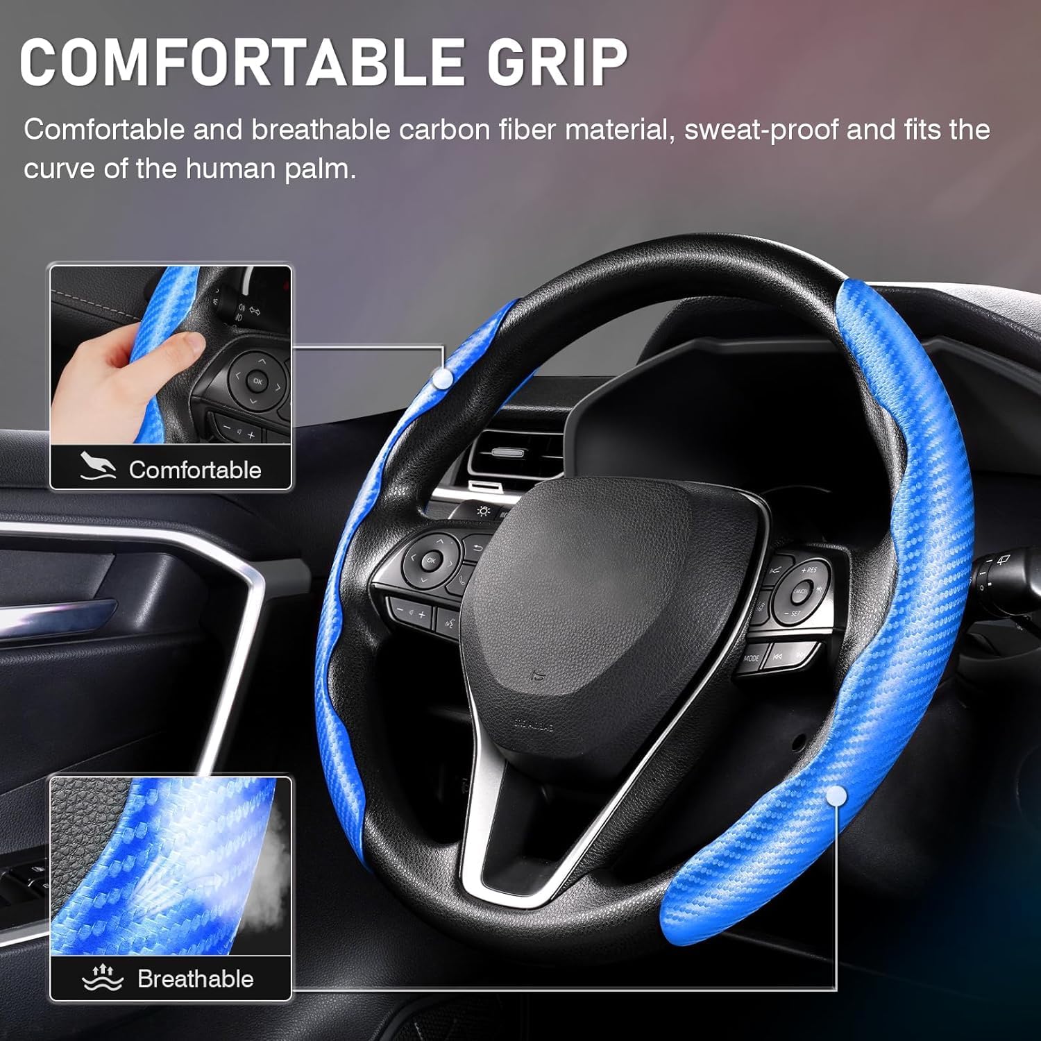 Ultra-Thin Steering Wheel Cover™ - Non-slip and sweat-resistant
