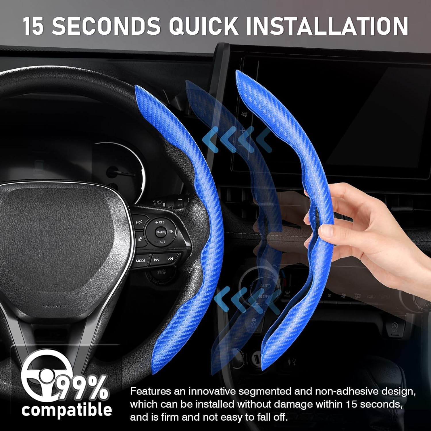 Ultra-Thin Steering Wheel Cover™ - Non-slip and sweat-resistant