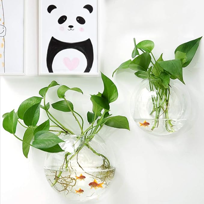 1+1 FREE | Globeo™ Glass Oval Globe Plant Container Wall-Mounted Clear Flower Vase