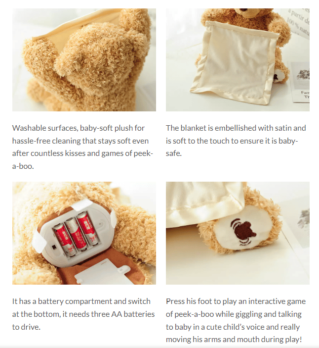 Peeksy™ - Peek-a-Boo Teddy Bear Toy